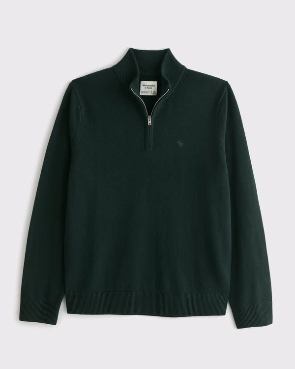 Men's Icon Quarter-Zip Sweater | Men's | Abercrombie.com | Abercrombie & Fitch (UK)