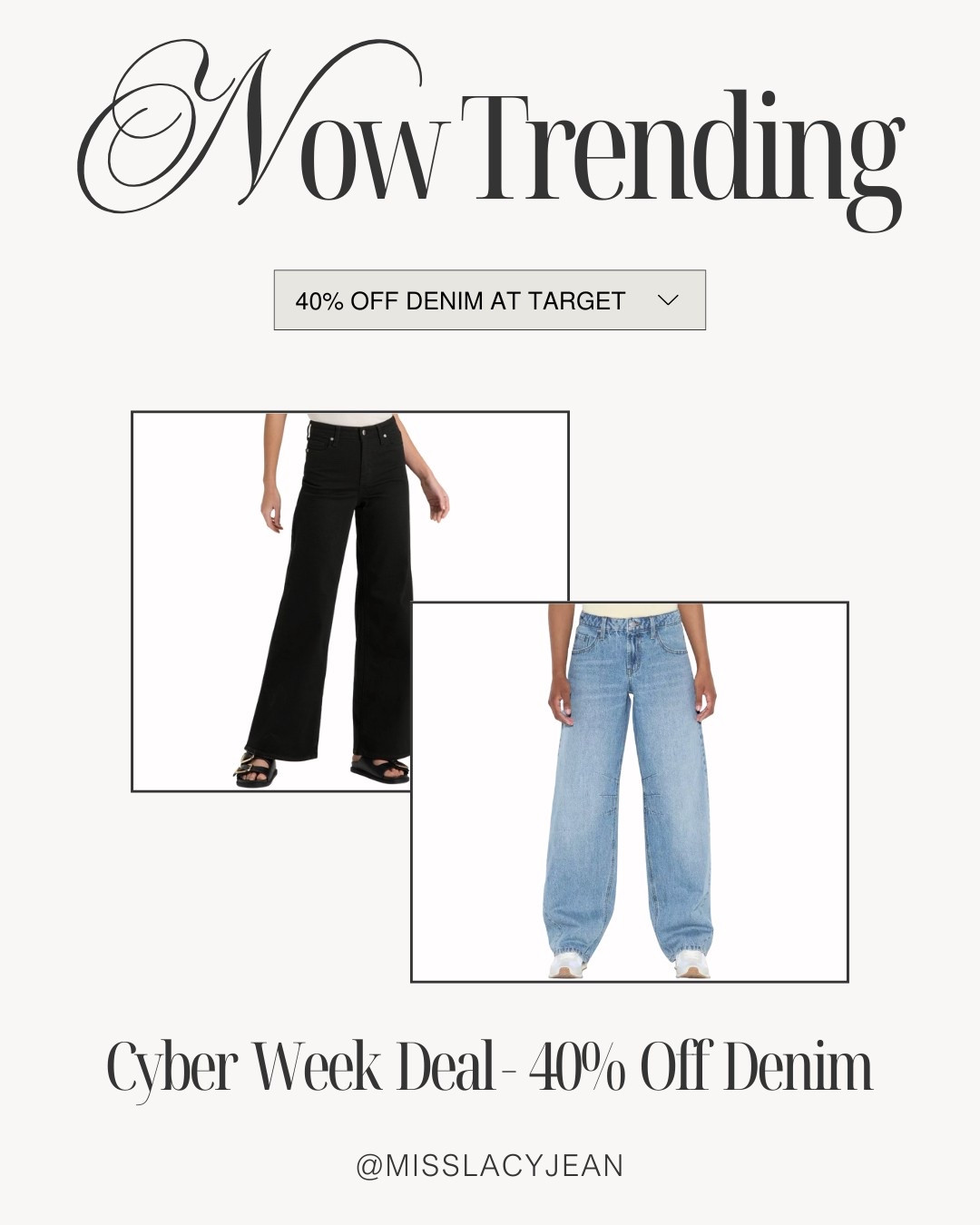 Black Friday Deals - 40% Off Target Denim ✨

black friday deals // black friday 2025 // black friday sale // target style // target fashion // target finds // fall outfit ideas // fall outfits // fall outfits 2025 // gifts for her // gift ideas for her // gift guide for her

#LTKFindsUnder100 #LTKCyberWeek #LTKFindsUnder50