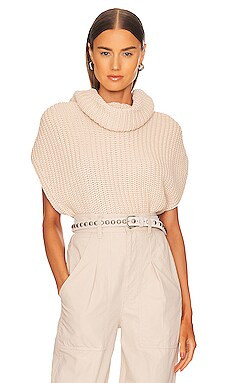 525 Cate Sleeveless Turtleneck Sweater in Cream from Revolve.com | Revolve Clothing (Global)