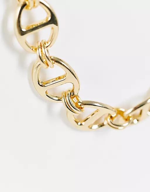 DesignB London – Exklusive, eng anliegende Halskette in Gold mit ovalen Kettengliedern | ASOS | ASOS (Global)