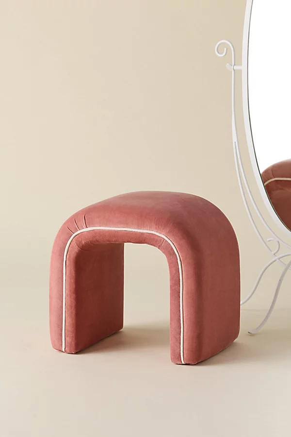 Jane Velvet Upholstered Stool | Urban Outfitters (US and RoW)