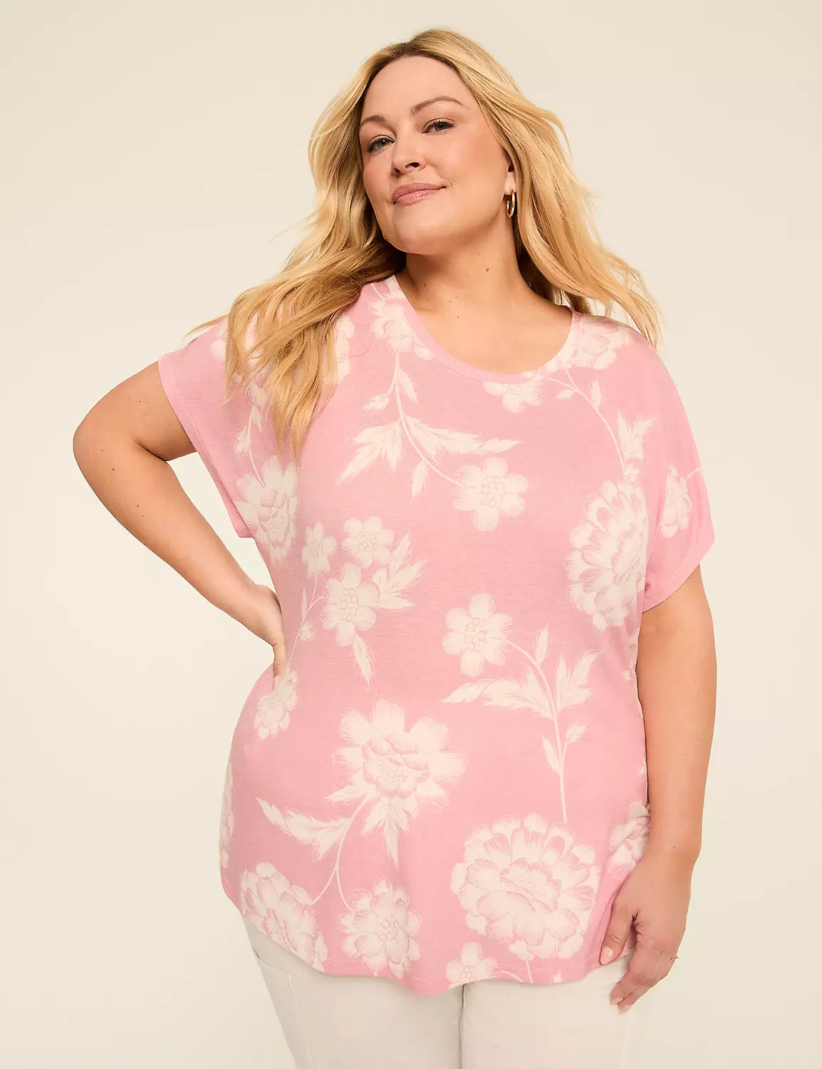 EveryWear Dolman-Sleeve Crew-Neck Tee | Lane Bryant (US)