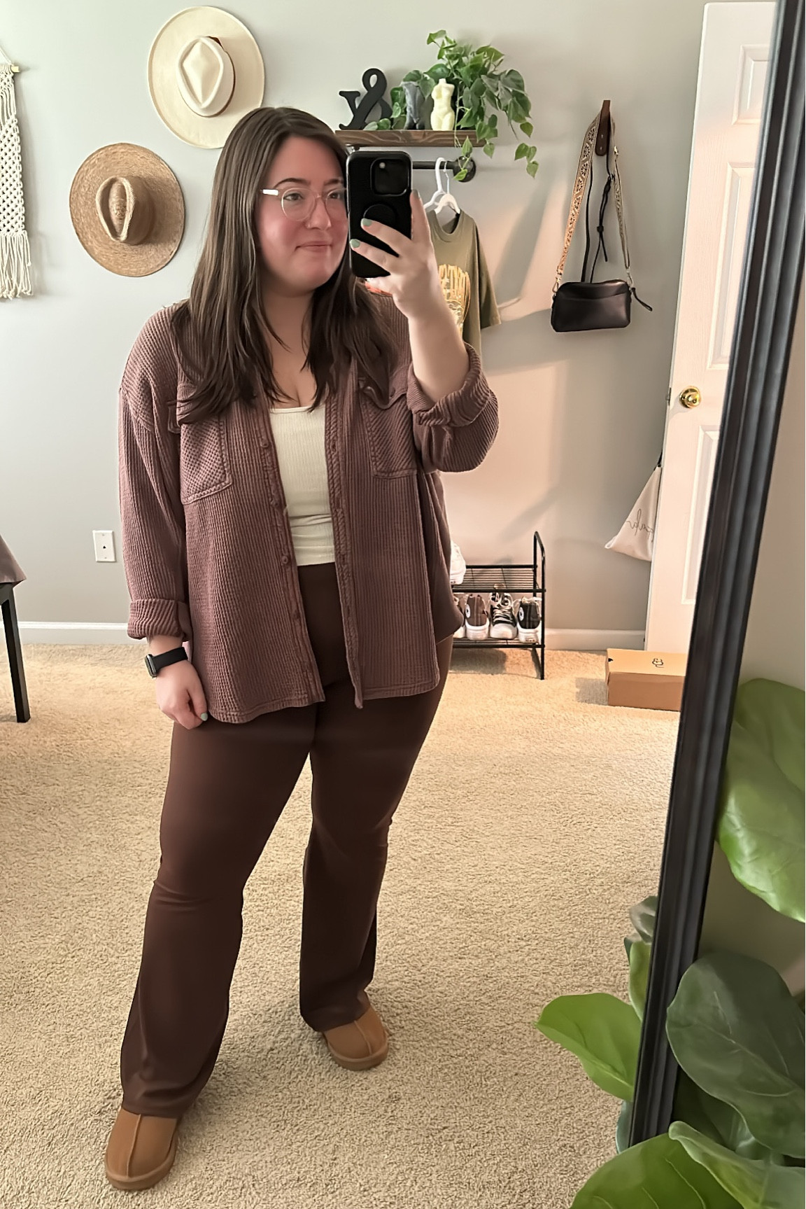 Aerie shacket - medium
Flare leggings/yoga pants - xl short (I’m 5’1)
Tasman slippers - size 7

#LTKcurves #LTKSeasonal #LTKstyletip