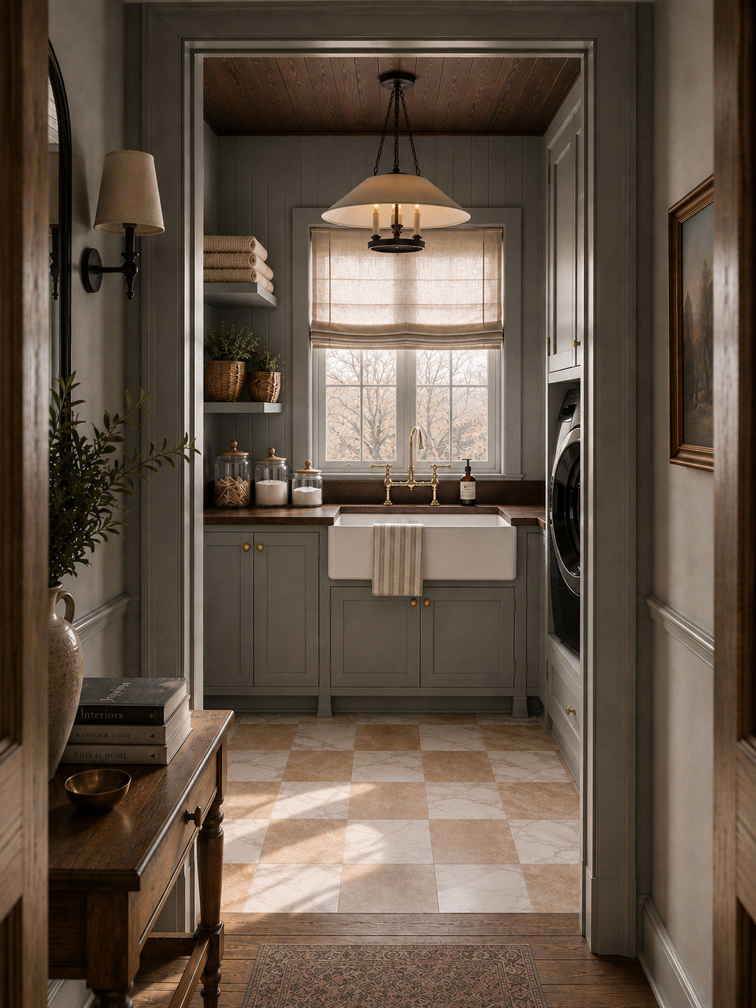 Proof that even the laundry room can feel warm and inviting. 🤎 Thoughtful details, soft textures, and a little charm make the everyday routines feel a bit more beautiful.

#LaundryRoomInspo #LaundryRoomDesign #InteriorInspiration #HomeDesignIdeas #ModernCottageStyle 

 