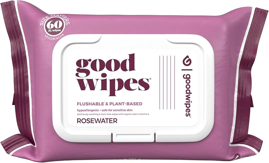 Goodwipes Flushable Butt Wipes Made with Vitamin E & Aloe – Soft & Gentle Wet Wipe Dispenser fo... | Amazon (US)