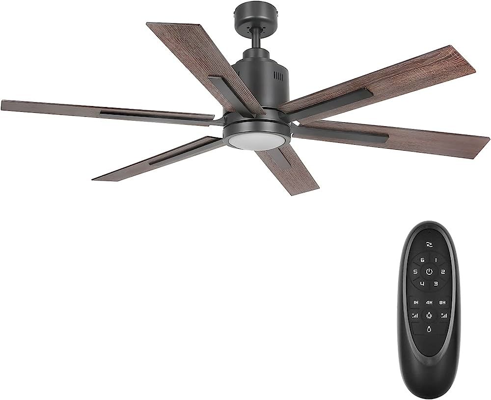 60 Inch DC Motor Farmhouse Ceiling Fan with Lights(3000K) Remote Control, Reversible Motor and Bl... | Amazon (US)