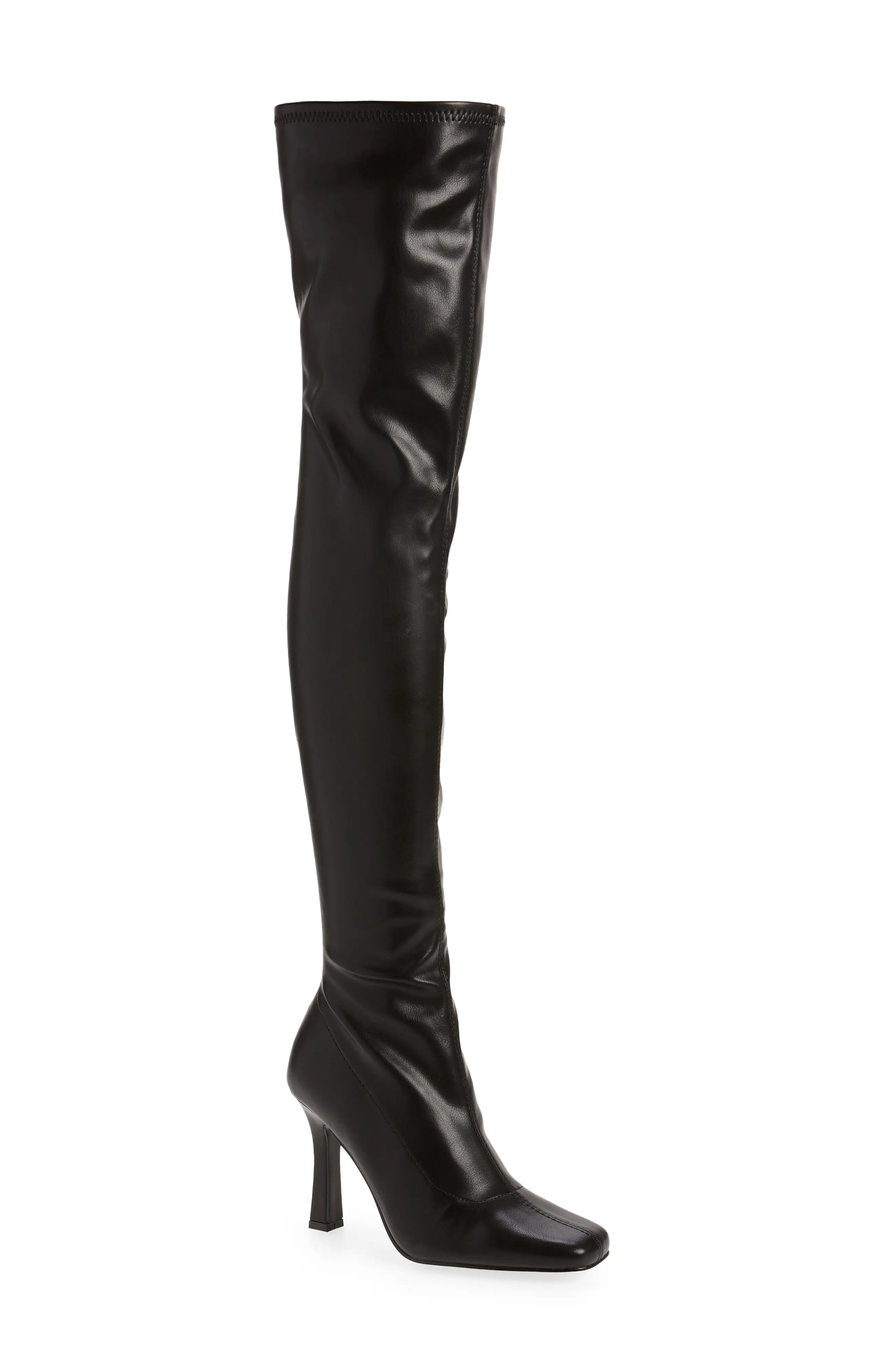 Steve Madden Prowl Over the Knee Boot, Size 6 in Black Pari at Nordstrom | Nordstrom