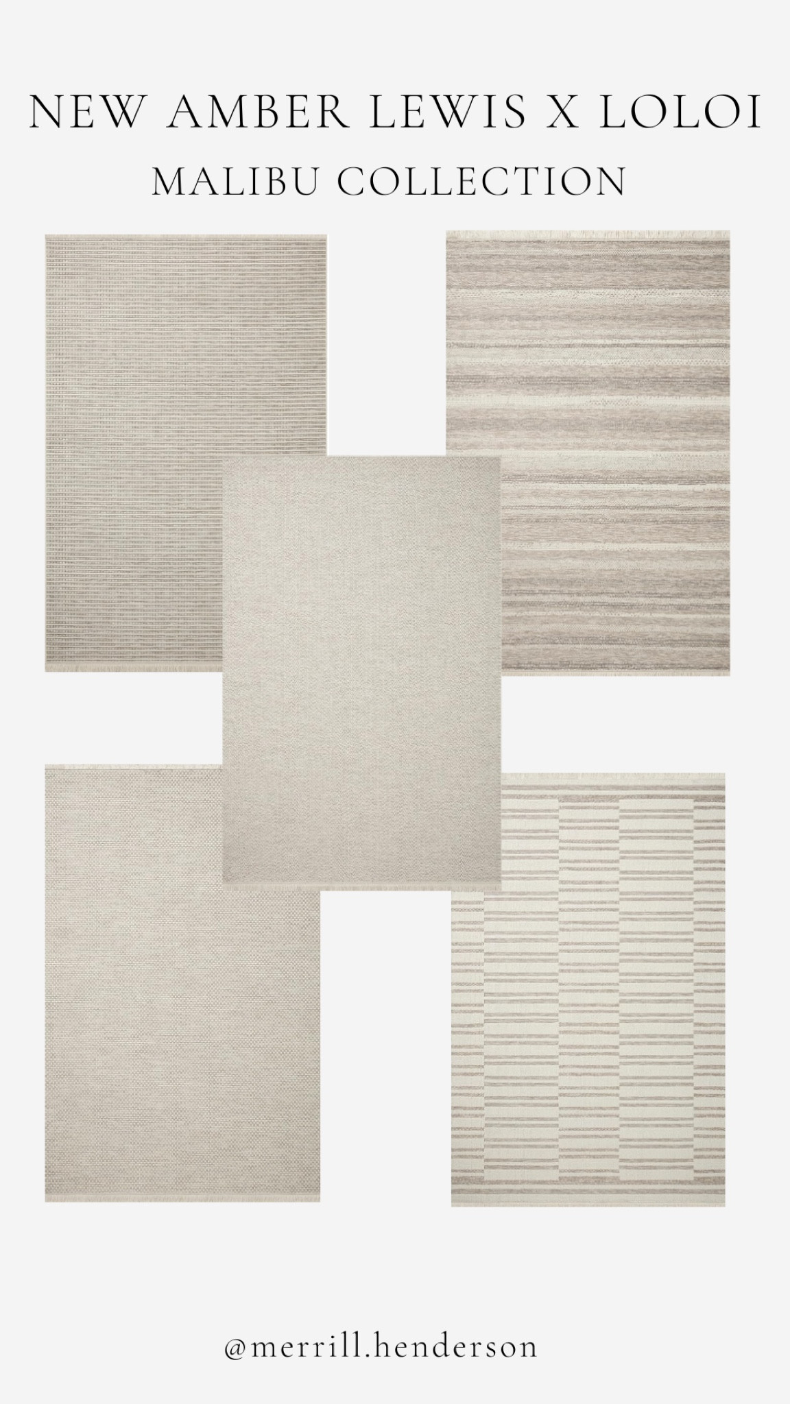 New Amber Lewis x Loloi rugs. Amber interiors. Neutral rugs. Loloi rugs. Indoor/outdoor rugs.

#LTKhome