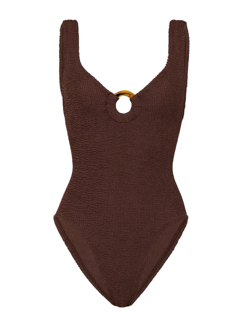 Celine One-Piece in Metallic Chocolate | Over The Moon