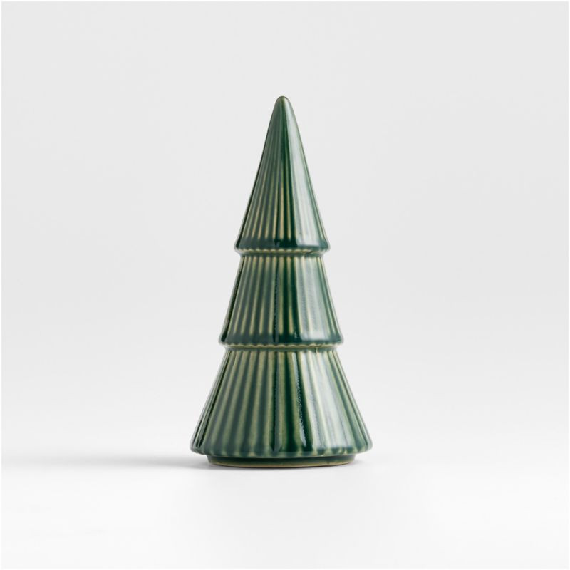 Green Ceramic Holiday Tree Small 9" + Reviews | Crate & Barrel | Crate & Barrel
