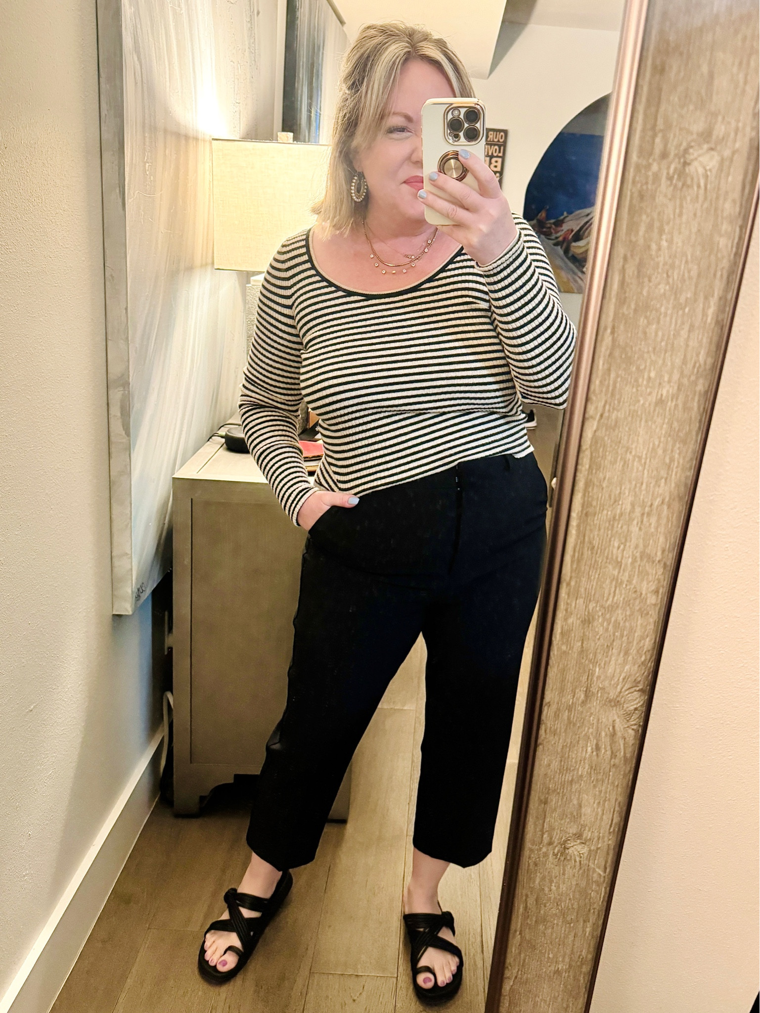 Medium top (stripe sold out, solids available); 12 short pants

#LTKfindsunder50 #LTKsalealert #LTKstyletip