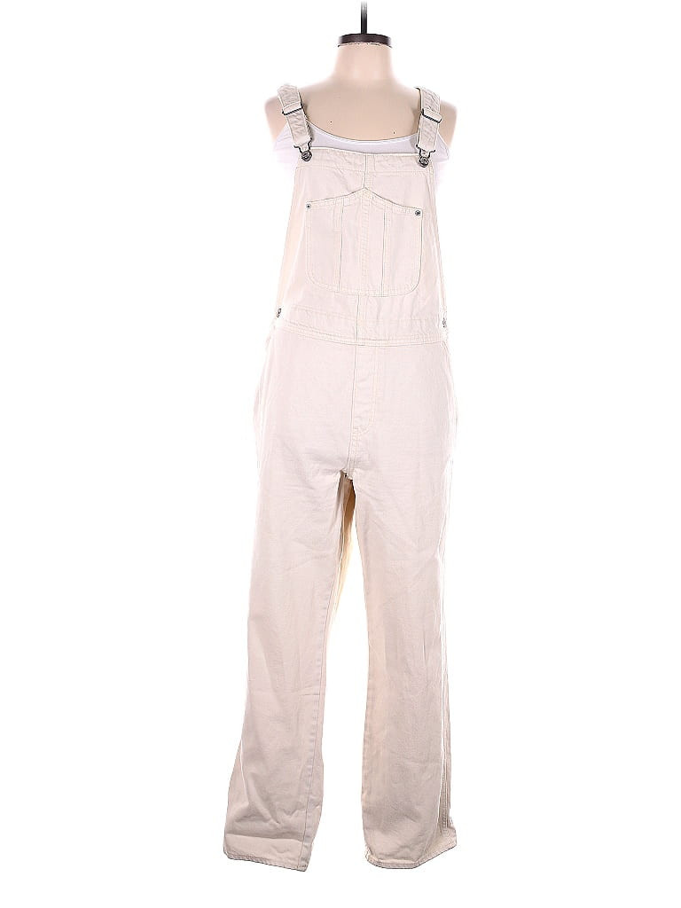Old Navy Overalls: Ivory Bottoms - Size 14 Tall | ThredUp