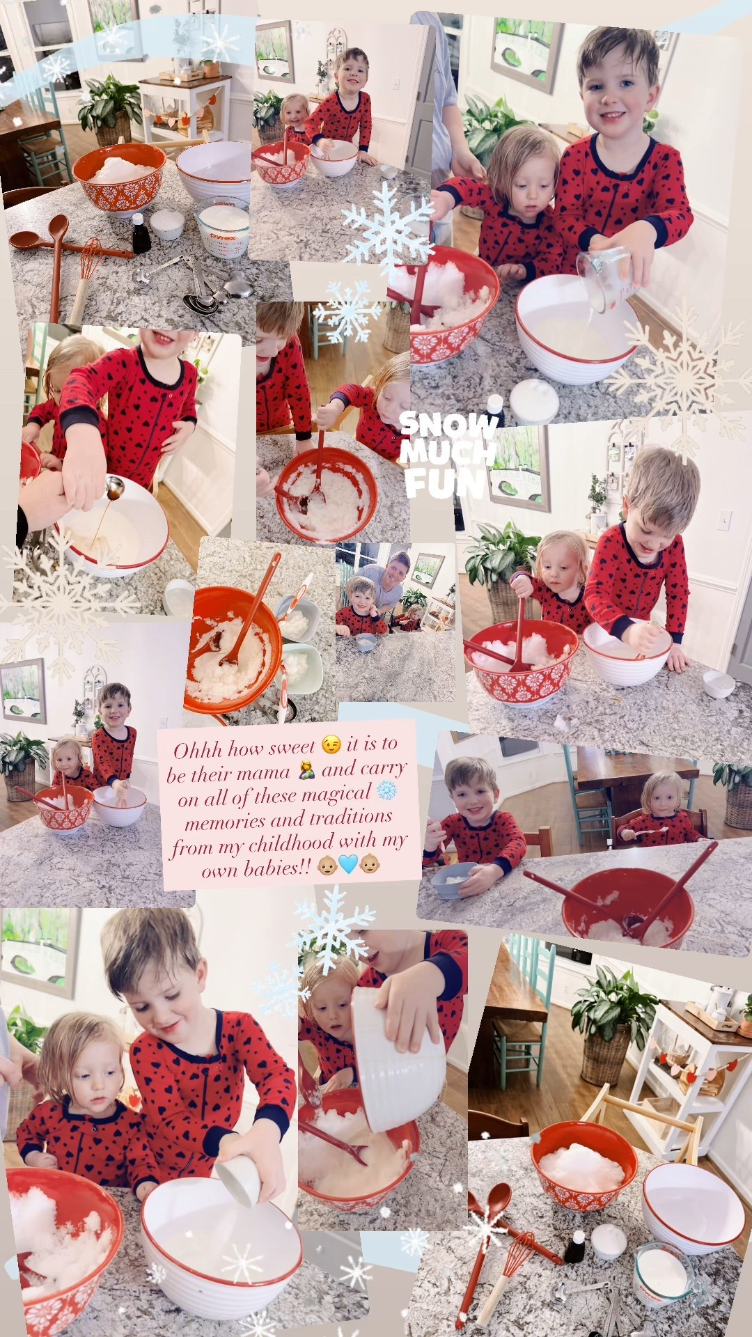 Ohhh how sweet 😉 it is to be their mama 🤱 and carry on all of these magical ❄️ memories and traditions from my childhood with my own babies!! 👶🏼🩵👶🏼

#LTKValentine #LTKmomlife #LTKKids