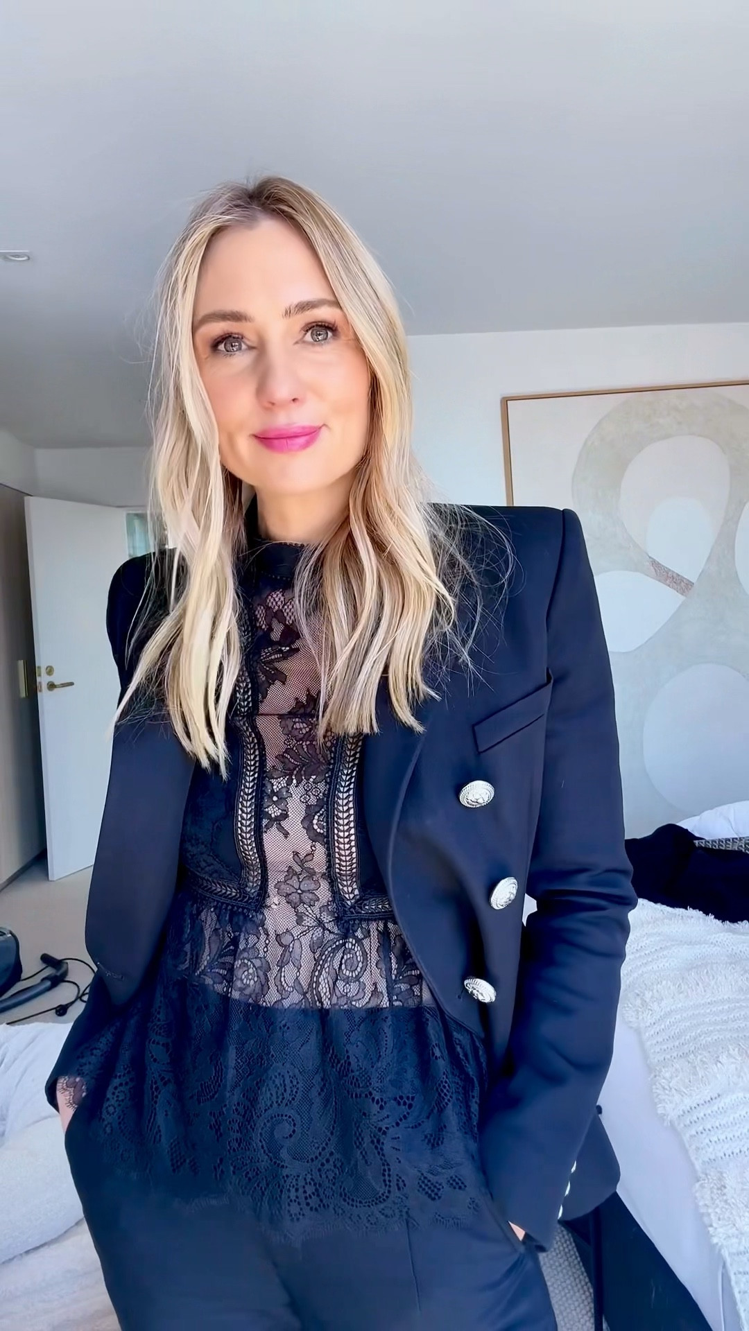 Lace for the office! Monochromatic black, polished and professional. 

#LTKworkwear #LTKover50style #LTKstyletip