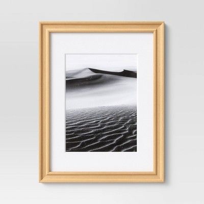 16&#34; x 20&#34; Matted to 11&#34; x 14&#34; Light Wood Wall Frame Natural Woodgrain - Threshold... | Target