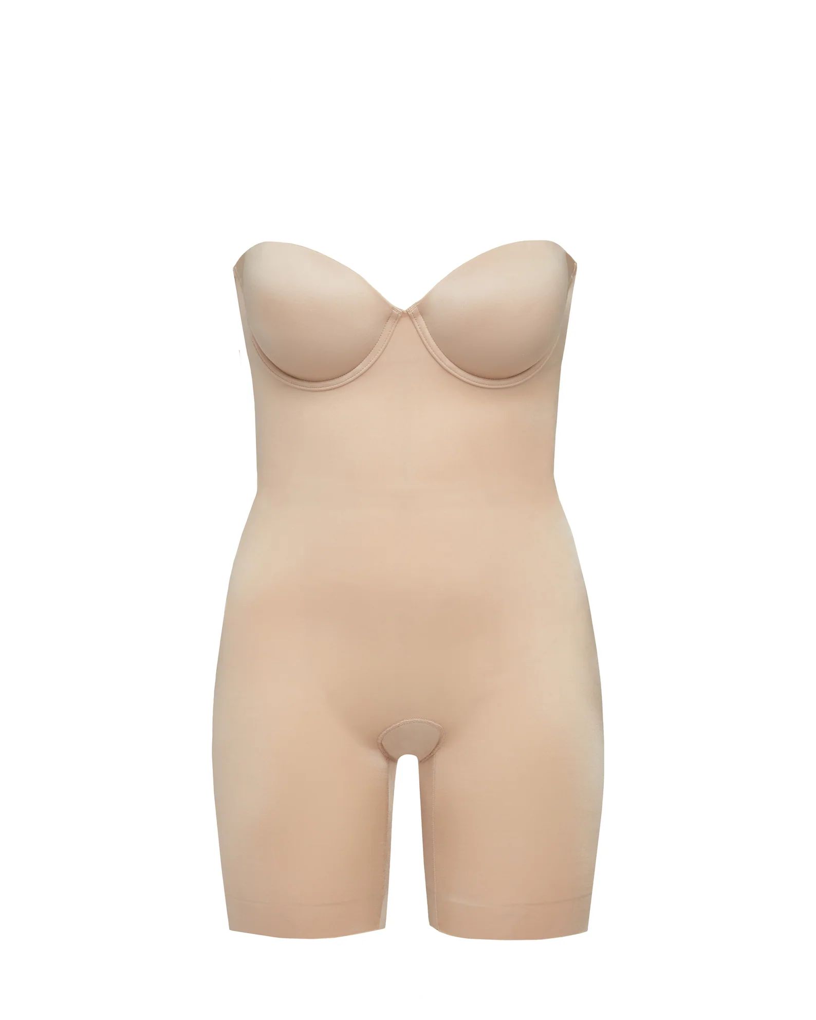 Suit Your Fancy Strapless Cupped Mid-Thigh Bodysuit | Spanx