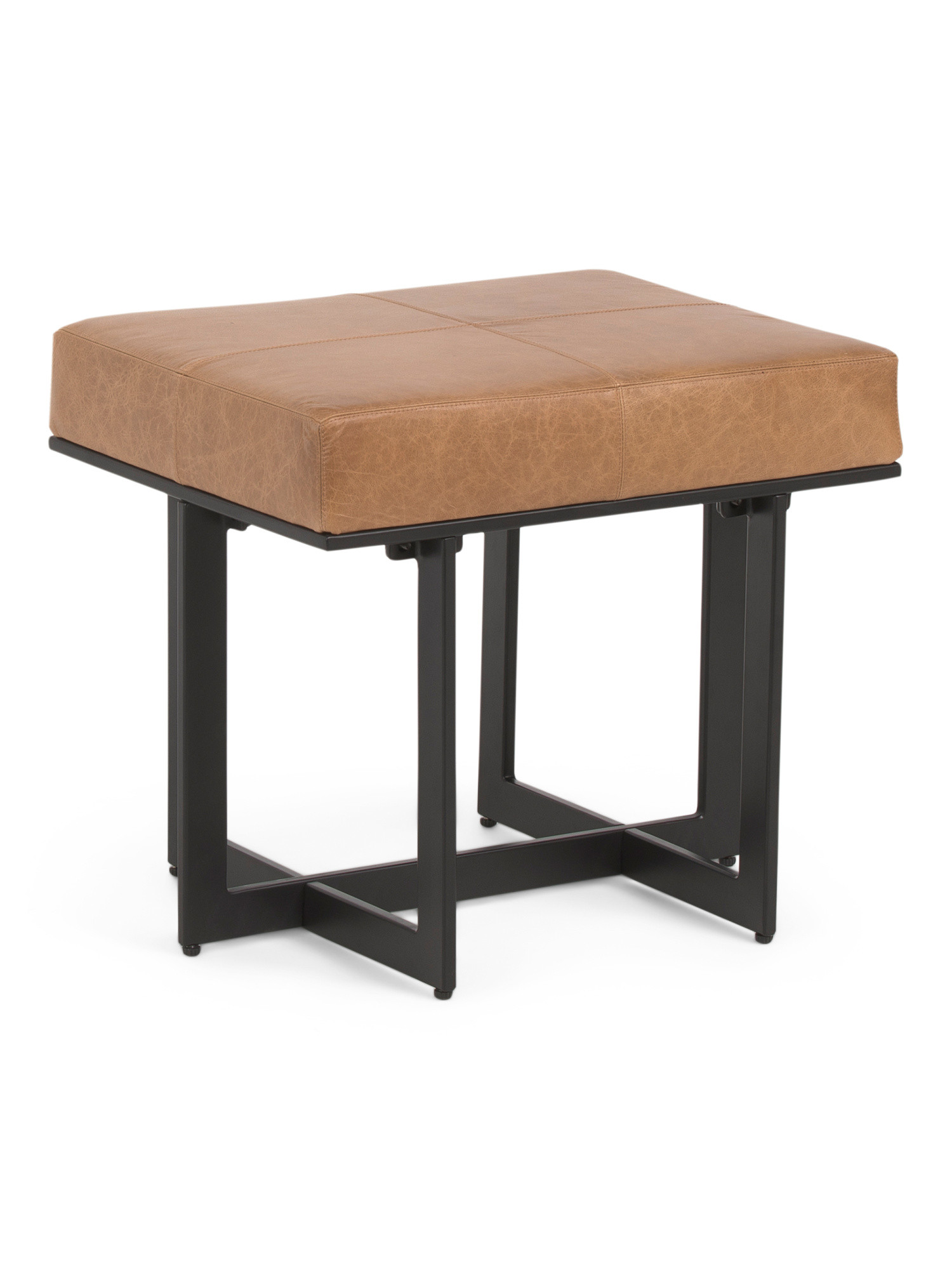 16x20x18 Leather Calvin Stool | TJ Maxx