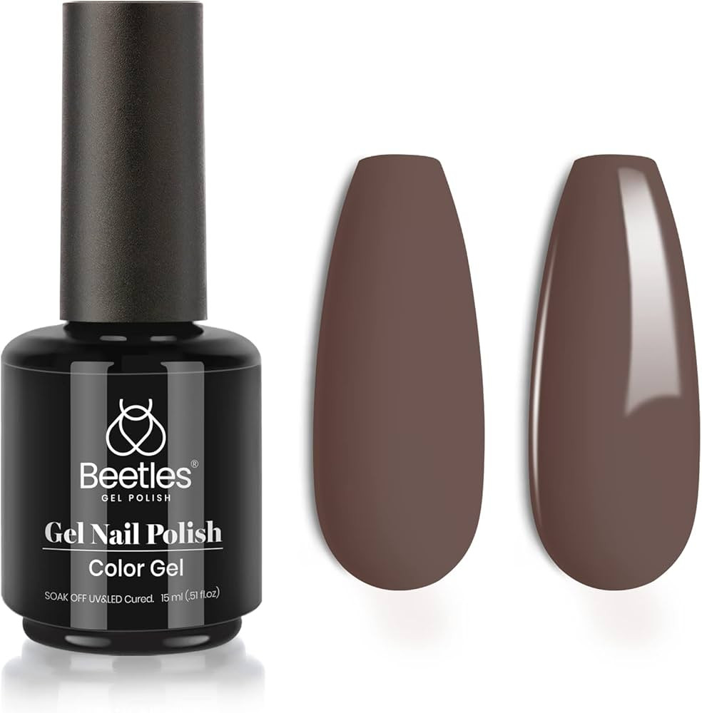 Beetles Gel Nail Polish Color-1 Pcs 15ml Gray Brown Color Soak Off Gel Polish Nail Art Manicure | Amazon (US)