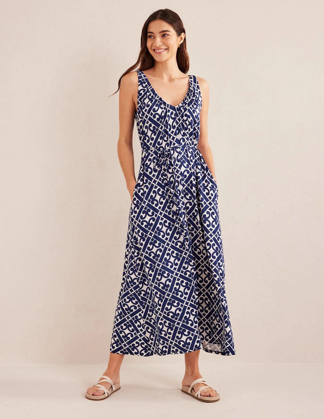 V-Neck Jersey Maxi Dress | Boden (US)