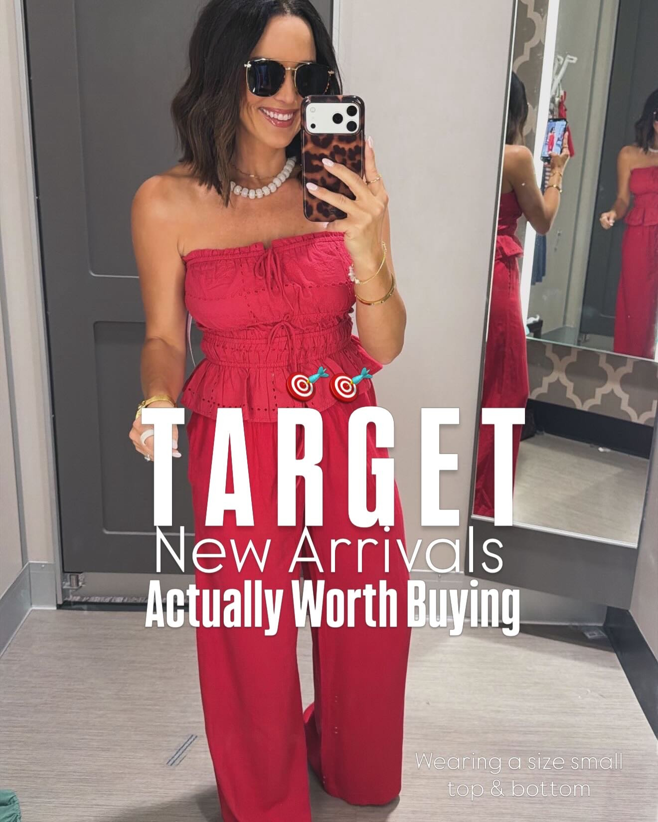 So many good new arrivals at target 🎯 right now including this FP look for less blue set &  The RED polka dot maxi is a THAT girl dress and is stunning on. So many good dresses on sale perfect for summer! 

I’m 5’2 128 lbs sizing is on each photo!

You can shop these finds and more on my 
@shop.ltk 

#targetstyles  gingham dress, maxi dress , target new arrivals, target haul , Anthro look for less, butter yellow, summer outfits, polka dot shorts, linen wide leg pants , anthro style, Memorial Day Americana outfits  red dress, navy blue

#LTKSaleAlert #LTKPetite #LTKMidsize