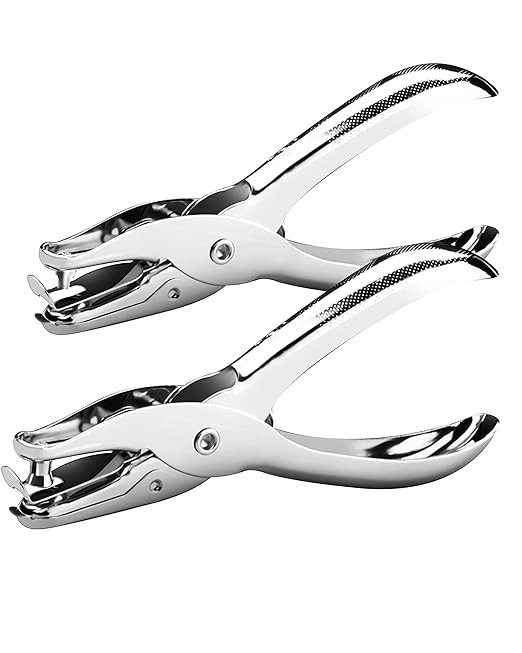 2 Pcs Hole Punch, 1/4 Inch and 1/8 Inch Single Hole Punch, MoHern Hole Puncher Single, Hole Punch... | Amazon (US)