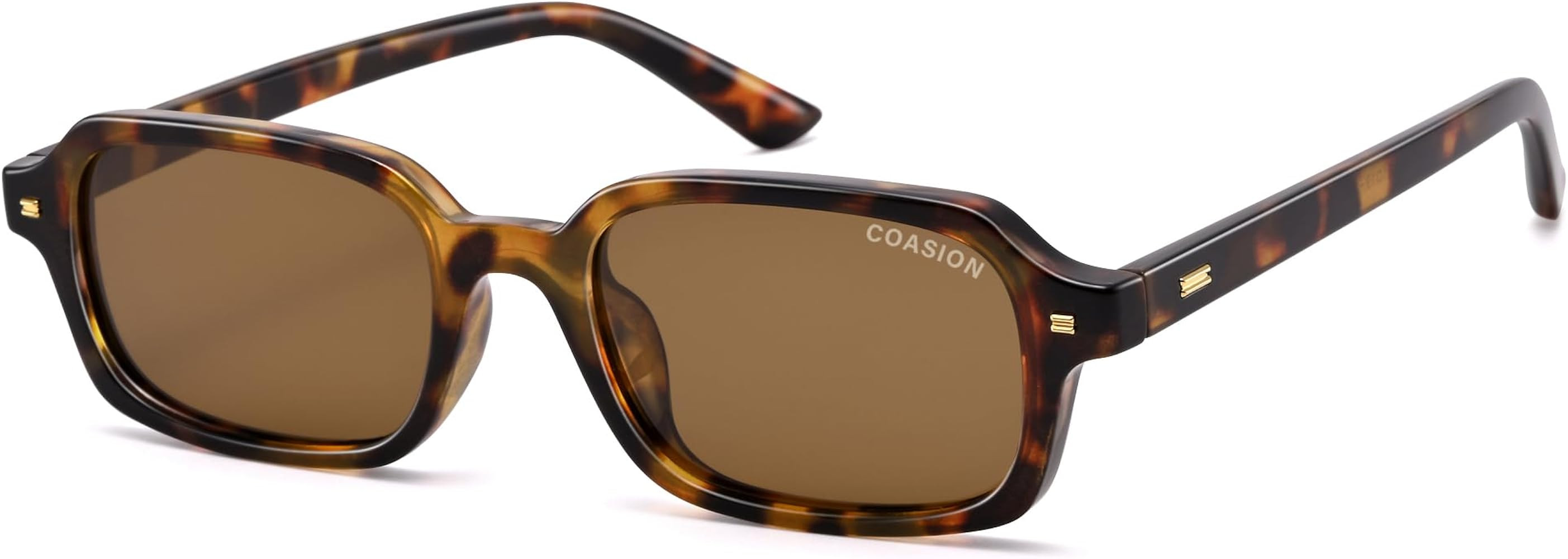 COASION Polarized Sunglasses for Women, Trendy Y2K Rectangle Retro Sun Glasses, Slim Vintage Squa... | Amazon (US)