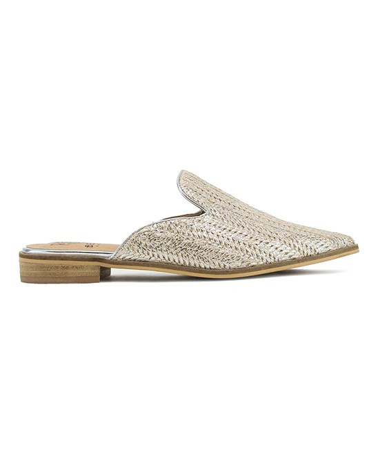 BEAST Women's Mules GOLD - Gold Weave-Texture Grim Mule - Women | Zulily