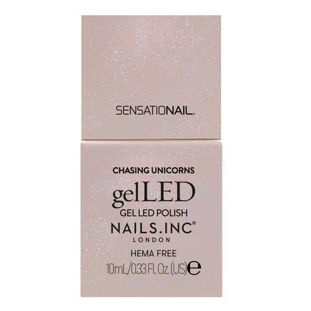 Nails.INC x Sensationail GelLED Gel Nail Polish Chasing Unicorns Lilac Shimmer 0.33 fl oz | Walmart (US)