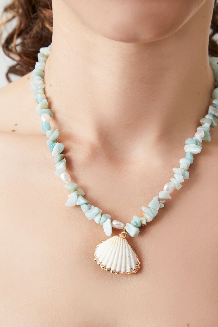 Faux Stone & Seashell Necklace | Forever 21
