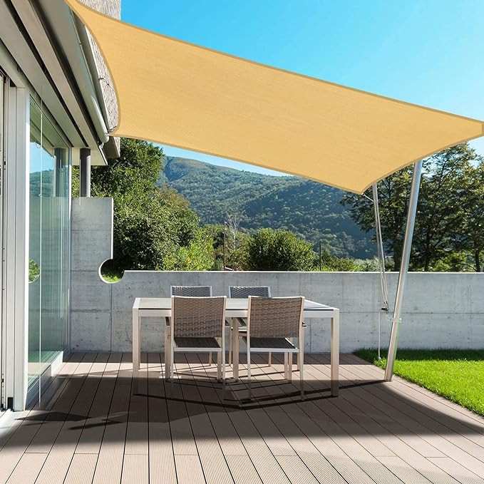 PureFit Rectangle Sun Shade Sails Outdoor 8 x 10 ft – Sun Protection Sunshades UV Block Shade C... | Amazon (US)