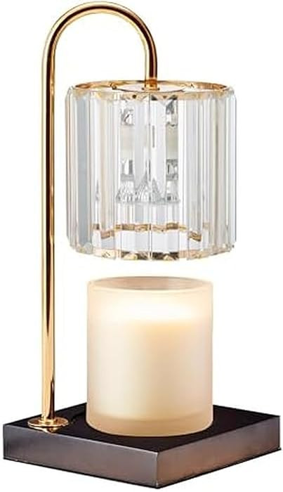 Mikasa Amber Glass Shade Electric Candle Warmer Lamp for Scented Candles, Dimmable Wax Warmer wit... | Amazon (US)
