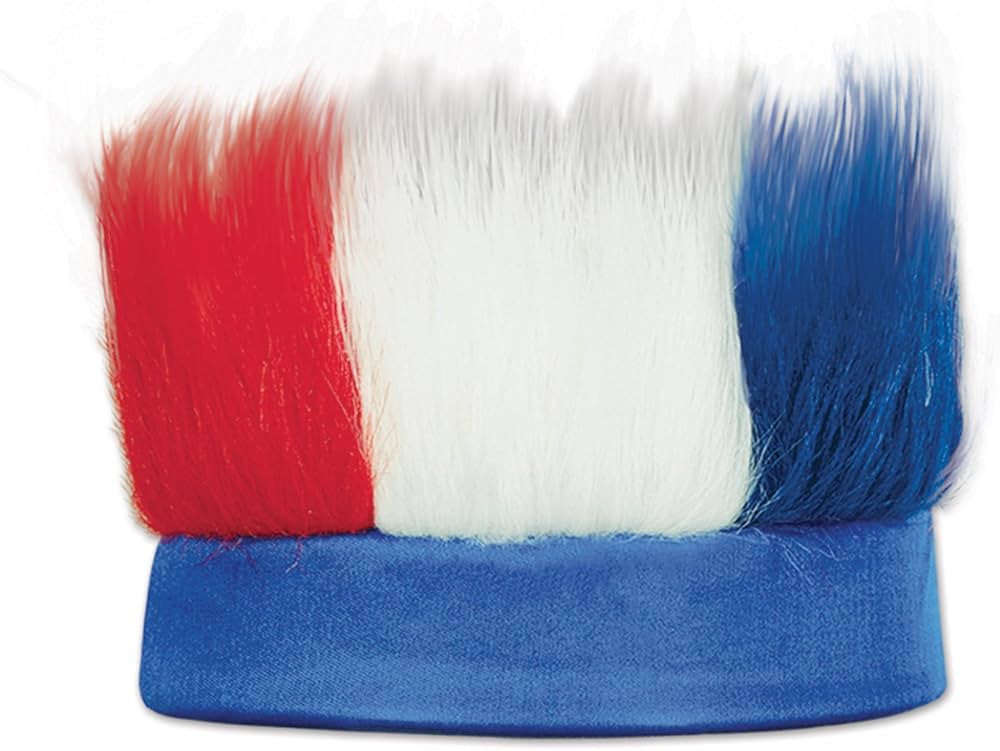 Beistle Red White and Blue Hairy Headband, 1 Piece | Amazon (US)