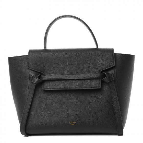 Grained Calfskin Micro Belt Bag Black | Fashionphile