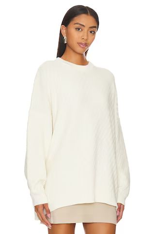 Crosby Sweater in White Textured Knit | Revolve Clothing (Global)