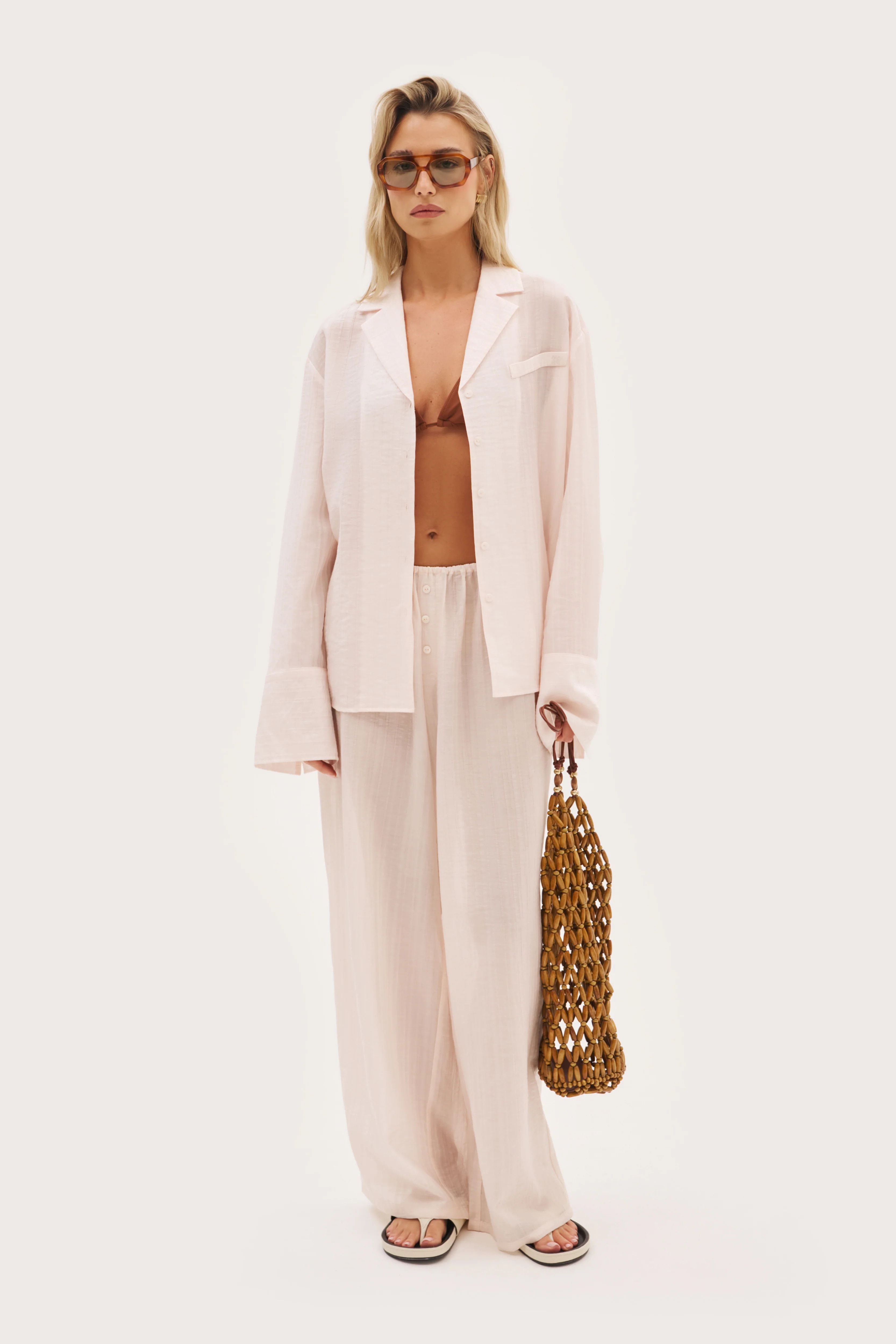 Maebe Cove Oversized Shirt - Pale Pink | Maebe UK