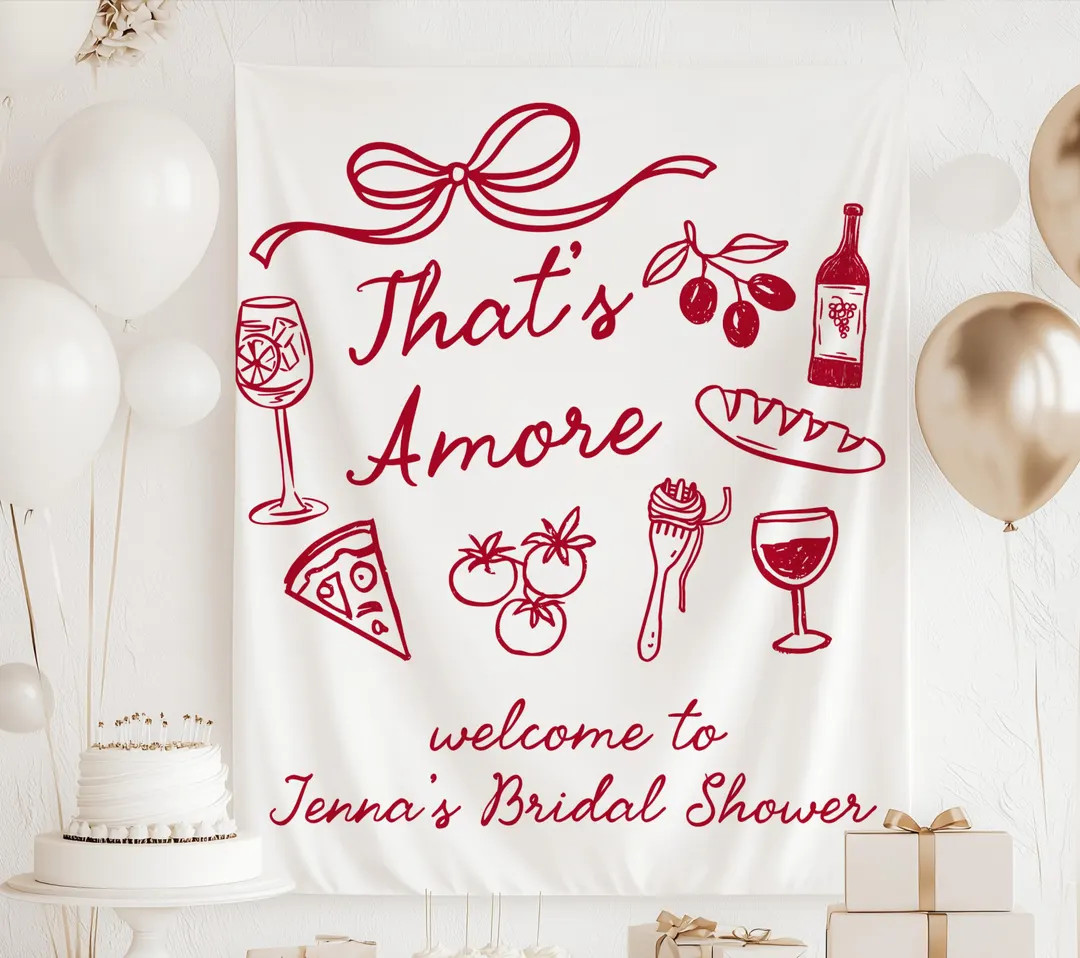 Thats Amore Banner, Thats Amore Bridal Shower Backdrop, Italian Bridal Shower Decorations, Italia... | Etsy (US)