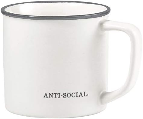 Santa Barbara Design Studio Black and White Coffee Cups Face-to-Face Designs Stoneware Mug, 16-Ou... | Amazon (US)