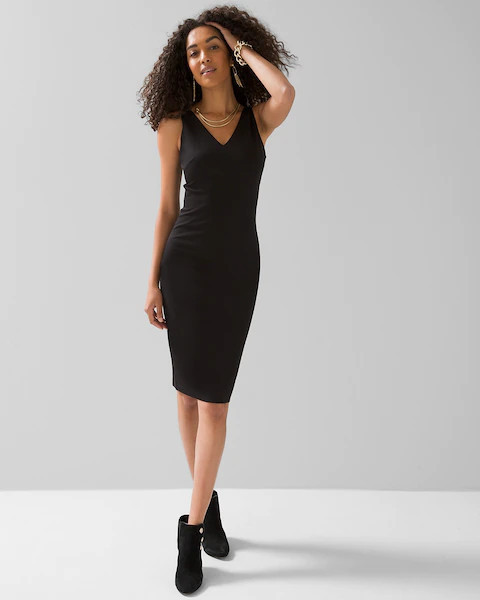 WHBM® AURA Sleeveless V-Neck Dress | White House Black Market
