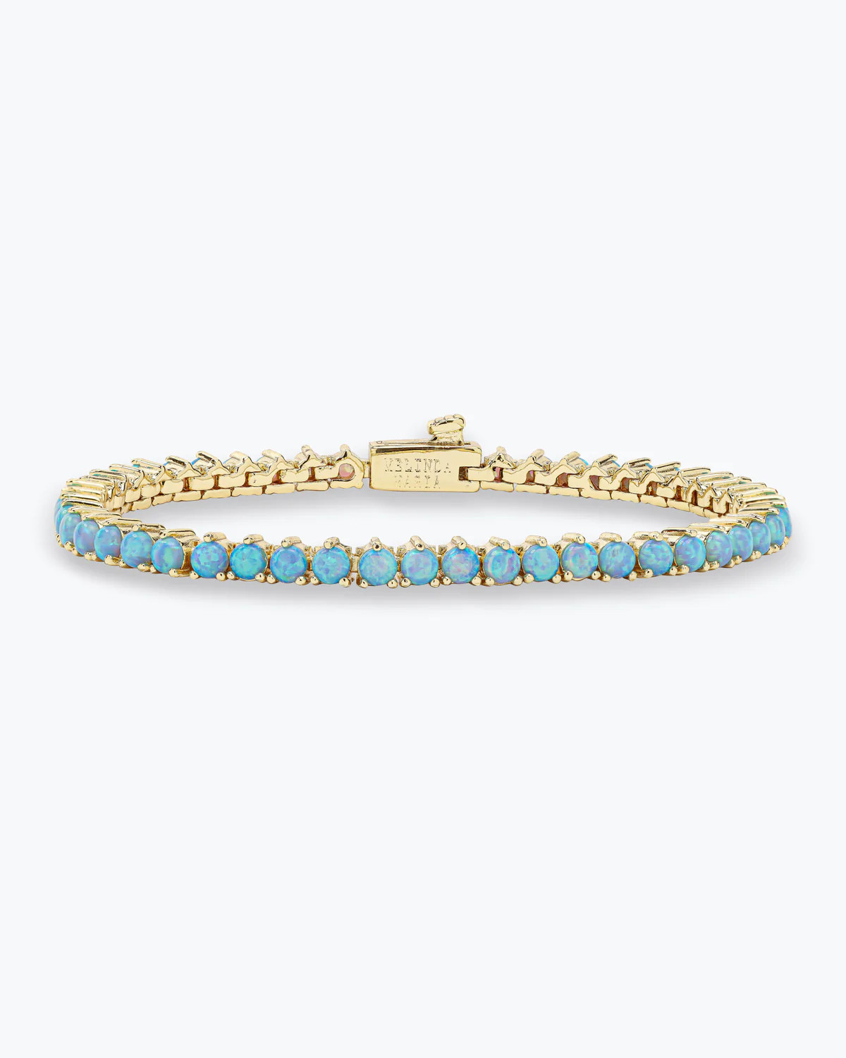 Not Your Basic Tennis Bracelet - Gold|Blue Opal | Melinda Maria Jewelry