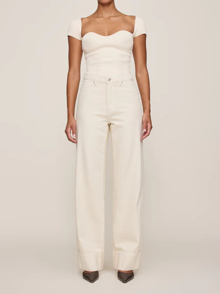 Kaylen Soft Curve High Rise 32" Jeans | Ecru | DL 1961 Women