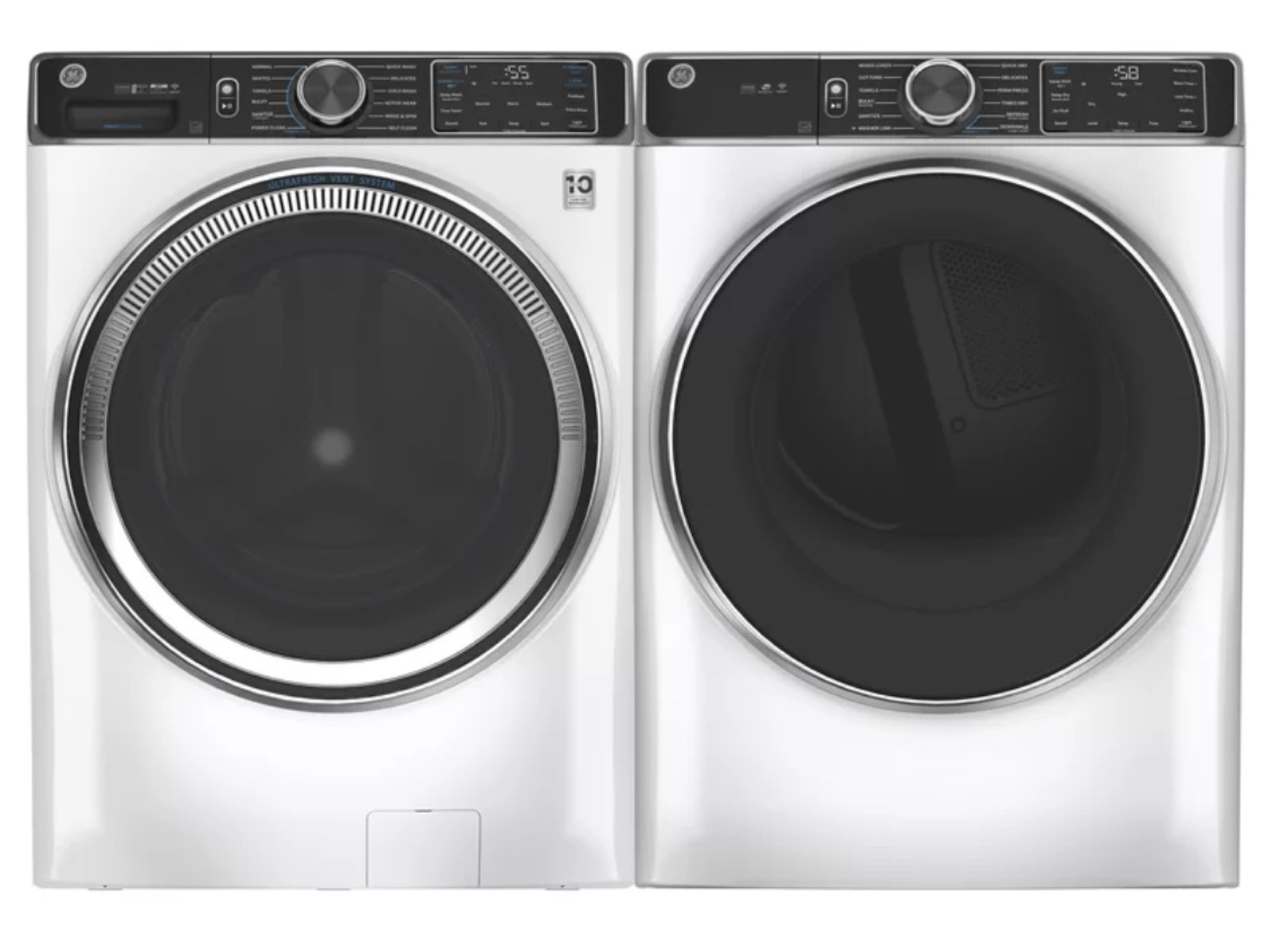 GE Appliances Washer & Dryer Set with Stackable 5 Cubic Feet Smart Front Load Washer and 7.8 Cubic Feet Electric Dryer

#LTKSeasonal #LTKhome #LTKsalealert