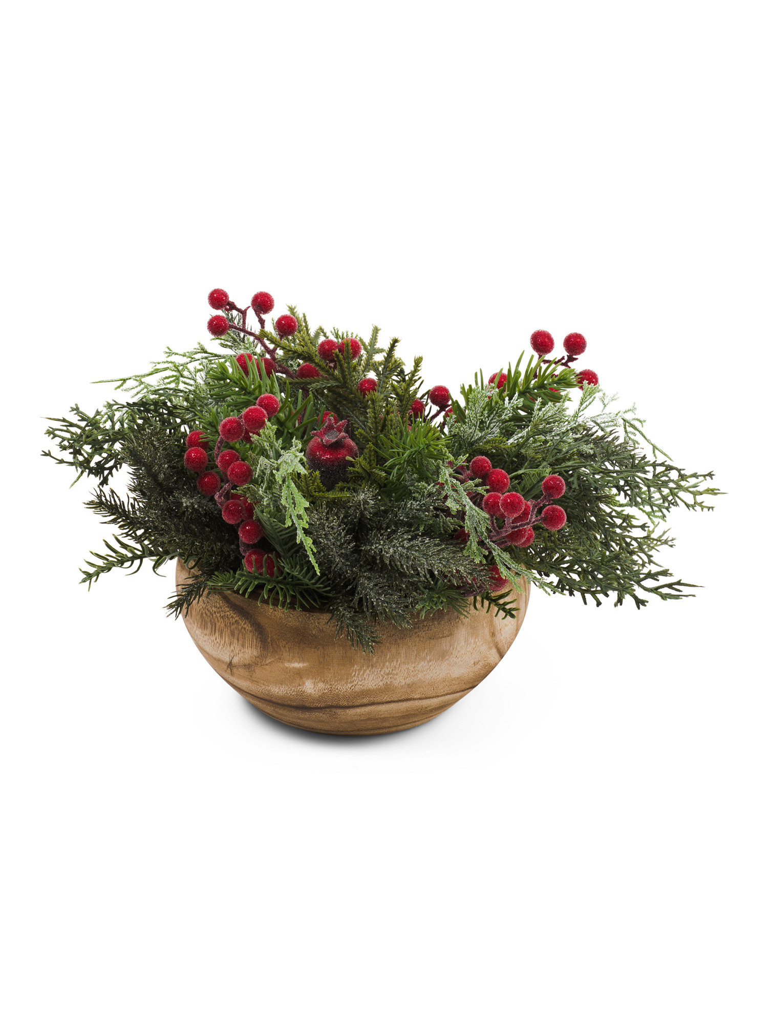 Pine Berries In Wooden Bowl | Plants & Planters | Marshalls | Marshalls