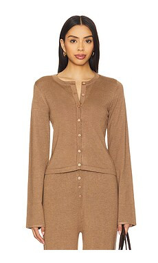 SNDYS x REVOLVE August Button Down Top in Brown from Revolve.com | Revolve Clothing (Global)