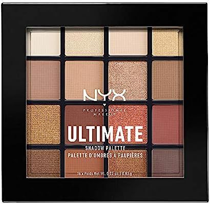 NYX PROFESSIONAL MAKEUP Ultimate Shadow Palette, Eyeshadow Palette, Warm Neutrals | Amazon (US)