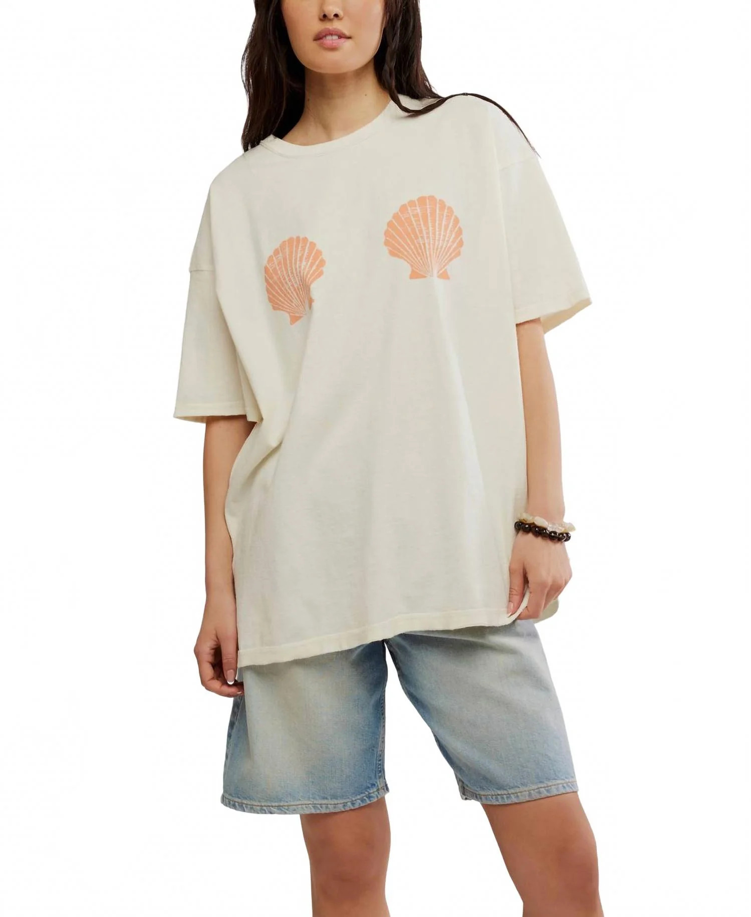 Shell Tee In Ivory Combo | Shop Simon