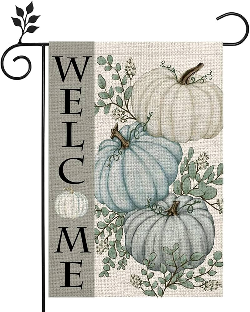 CROWNED BEAUTY Fall Welcome Garden Flag Pumpkin 12×18 Inch Double Sided Vertical Rustic Farmhous... | Amazon (US)