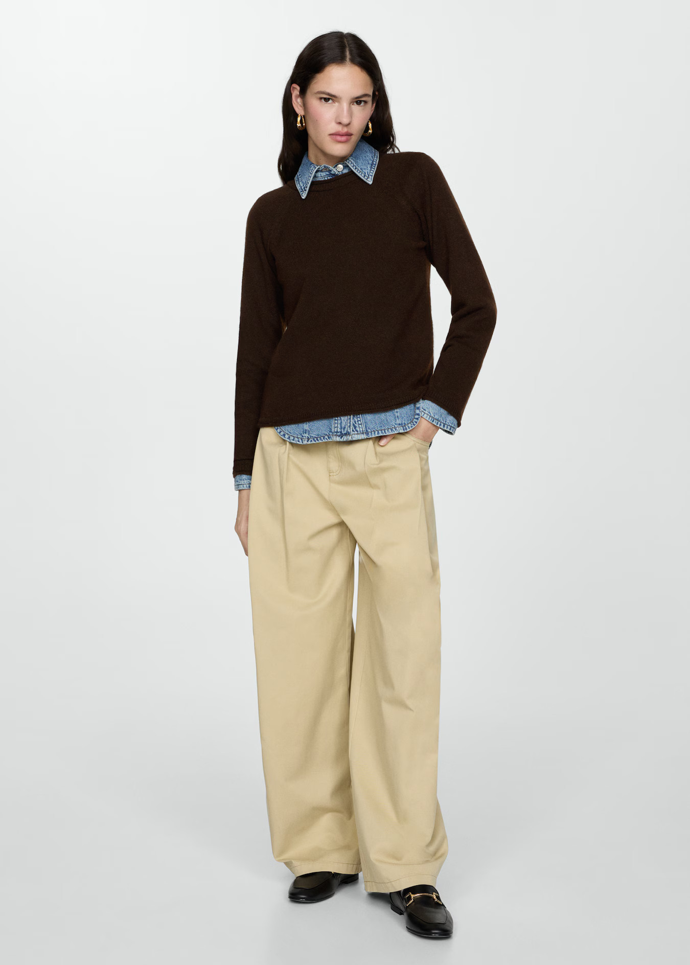 Pull-over maille fine laine mélangée | MANGO (FR)