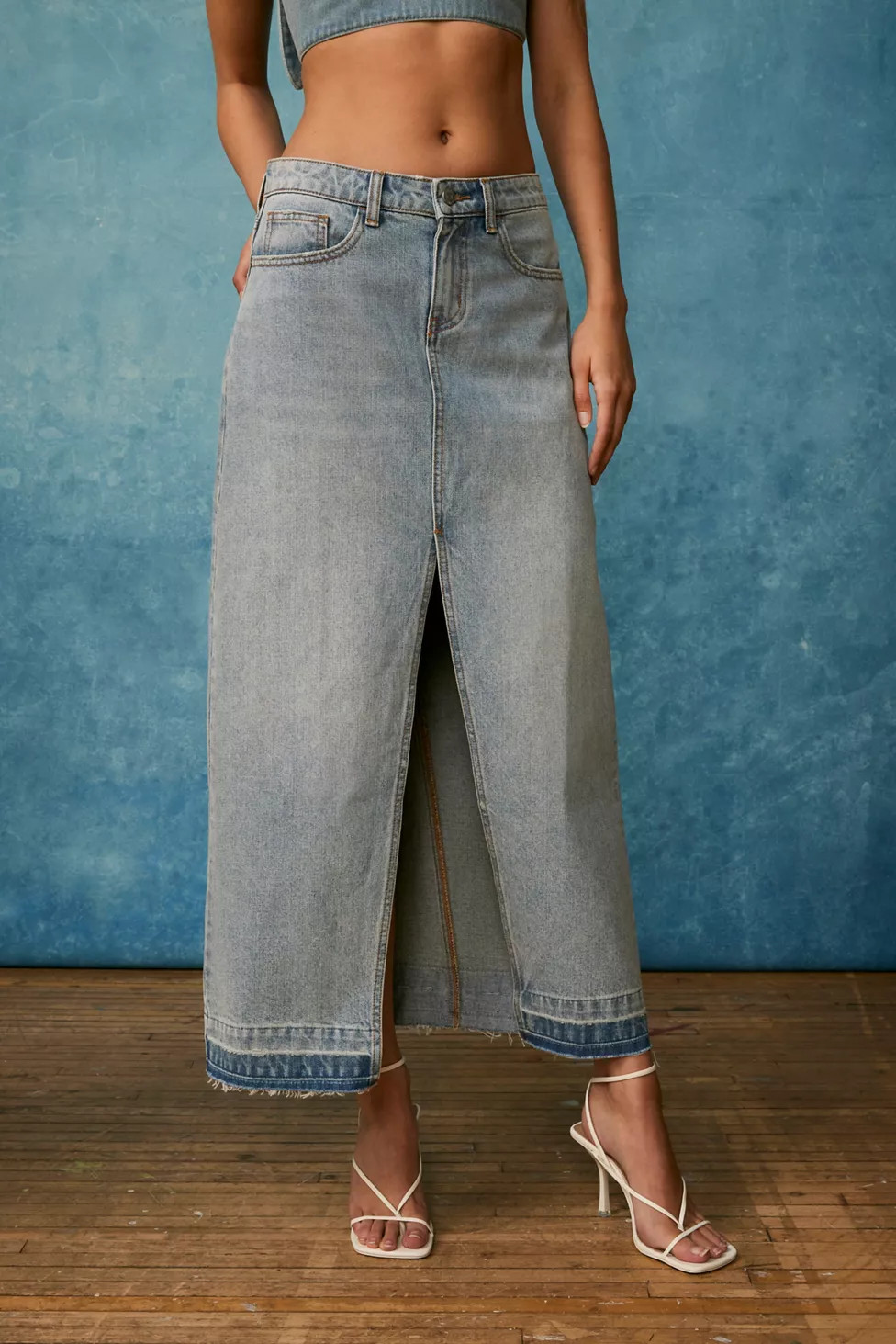 BDG Mandi Denim Maxi Skirt | Urban Outfitters (US and RoW)