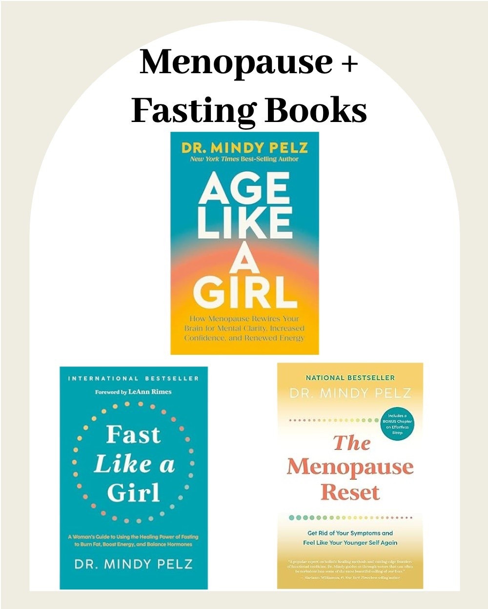 For anyone in perimenopause or menopause, you need to grab these books  they will help you aid like a girl with beauty and Grace. If you’re looking to try a three day water fast I highly recommend you get fast like a girl. enjoy!

#LTKmomlife #LTKselfcare #LTKGiftGuide