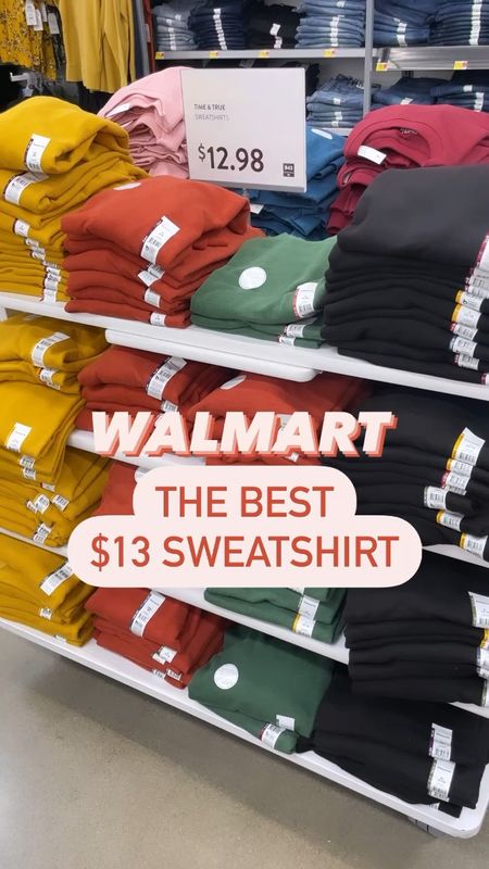 Walmart $13 sweatshirt, time and tru, Walmart outfit, Walmart fashion, Walmart try on 

I sized up to a large 

#LTKSeasonal #LTKfindsunder50 #LTKstyletip